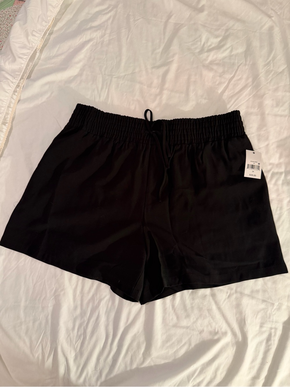 NWT Black Women's 2X Drawstring Lounge Shorts